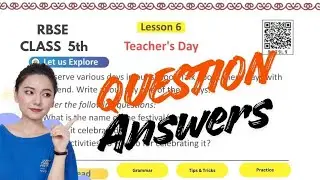 RBSE class 5th step into English chapter 6 Teacher's day....... Questions answer #rbse #class5