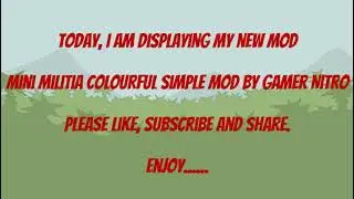 Mini militia Colourful simple mod [with CIC] by Nitro {Link in description}