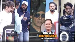 Salman Khan, Riteish Deshmukh & Sajid Nadiadwala Visit Lilavati Hospital for Salim Khan