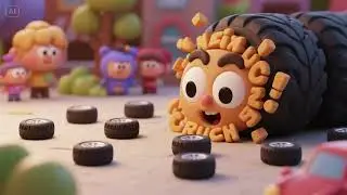 Ten Tiny Tires and a Big Crunch! | Nursery Rhymes & Kids Songs