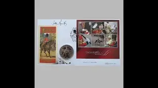 2005 Trooping The Colour Queen Elizabeth II $1 Dollar Coin Cover - Benham First Day Cover Signed UK