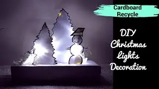 Xmas lighting snow theme / DIY Christmas decorations indoor / Recycle / DIY cardboard