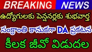 Good news for government employees: DA announcement released on GOV as a Sankranti gift 