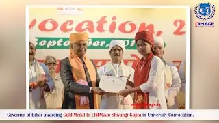 Gold Medalist CIMAGE Students. CIMAGians being awarded Chancellor's medal 4 Being University Topper.