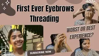 Firstever Eyebrow Threading experience #vlog #yt #youtube #eyebrows #makeover #salon #youtube #love 