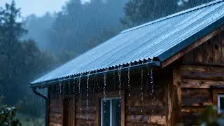 🎧 No Ads • Heavy Rain ASMR on Roof for Deep Sleep & Relaxation