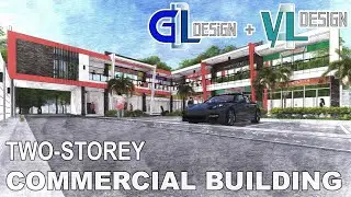 Two-Storey Commercial Building | Architectural 3D Walkthrough Animation  | Night Scene