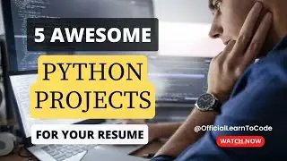 5 Awesome Python Projects for Resume ||#pythonprojects #pythonproject #pythonprojectforbeginners