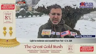 Light to moderate rain/snowfall from Feb 1-2 in J&K