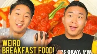 WEIRD BREAKFAST FOOD COMBOS! | Fung Bros