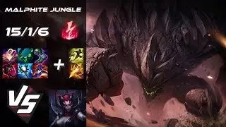 JUNGLE Malphite vs Elise - EU Challenger Patch 26.1