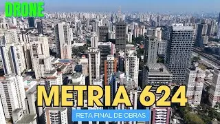 Drone no Tatuapé: Reta final de obras do Metria 624 e arredores - São Paulo
