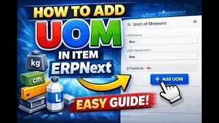 How to add UOM in Items | ERPNXT solutions