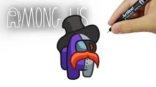 How To Draw Among Us, How to draw among us characters, How to draw Right Hand Man Among Us.