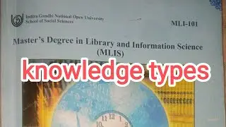 knowledge types unit 4 mli 101