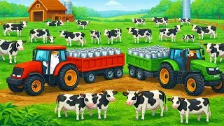 Transforming a Livestock Farm into a Hydrangea Field! 🌸🚜 | Farm Vehicles Animation