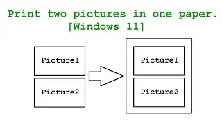 Print two pictures in one paper. [Windows 11]