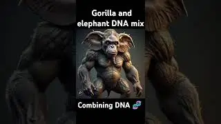 Elephant and Gorilla DNA mix 🧬 #animals#hybridanimals#edit #uniquecreatures#attitude #DNA