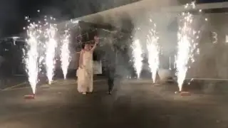 Wedding fireworks/close proximity #fireworks #wedding #marriage