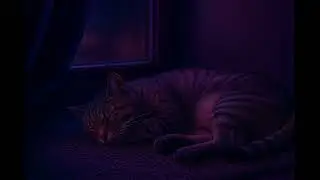  Gentle Cat Purring in a Cozy Evening &ndash; Deep Sleep & Relaxation -  خرخرة قطط هادئة في جو مسائي دافئ