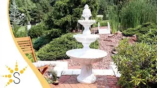 Sunnydaze Welcome 3-Tier Outdoor Water Fountain for Garden - 57