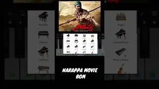 narappa movie mass bgm 🔥 in mobile piano #narappa #shorts