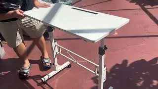 KLSMYHOKI Standing Desk Adjustable Height, Mobile Desk with Wheels Small Computer || Product Review
