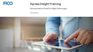Parametrized unit tests for Xpress Insight-Python application development | FICO