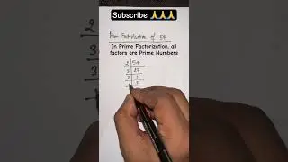 Prime Factorization of 54 #maths #mathshorts #factorisation #math #shorts #shortvideo