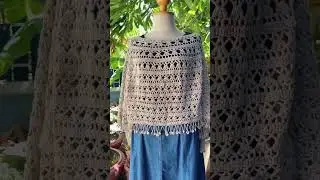 Organic Hemp Poncho #crochet #handmade  #knitting #shawl #poncho #scarf #crochetprojects #gift #diy