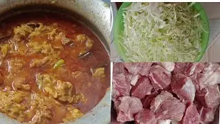 আজকে রান্না করলাম বাঁধাকপি দিয়ে গরুর মাংস।