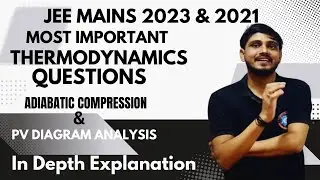JEE Main Thermodynamics | Adiabatic Compression (2023) & P-V Diagram Analysis (2021) Explained