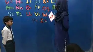Huzaifa M.Adil class KG ii doing opposite action