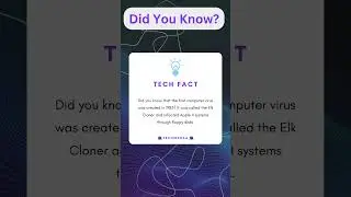 Unearth the world's first computer virus! 💻 #ComputerVirus #TechTrivia #HistoryOfTech
