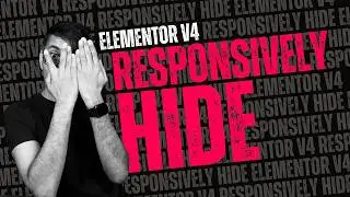 Hide Widgets Responsively Elementor V4 - WordPress Tutorial