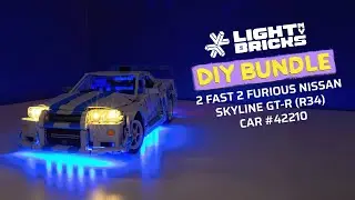 DIY Light Bundle for LEGO&reg; 2 Fast 2 Furious Nissan Skyline GT-R (R34) Car #42210