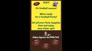 100 Pcs Football Oval Paper Plates (10