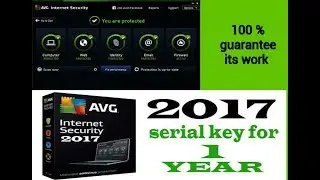 AVG internet security  2018 full version with license key / 100%  work