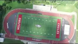 Milford High School Eagles Stadium drone footage