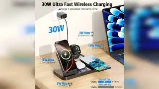Review: 2025 Upgrade Wireless Charger, 6 in 1 Charging Station,30W Wireless Charger with Clock...