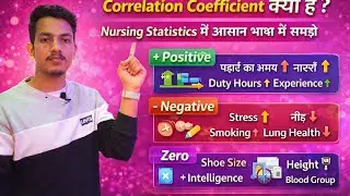 Correlation coefficient details in hindi || nursing research and statistics playlist || 