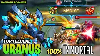 Uranus Rip SAVAGE! Support Emblem Killer Tank [Top 1 Global Uranus] MantanProGamer - Mobile Legend