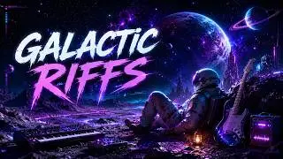 Futuristic Space Rock Guitar | Relaxing Ambient Synth Music