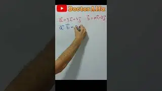 Calcular el valor de m para que los vectores sean perpendiculares #shorts #1minutitodemates