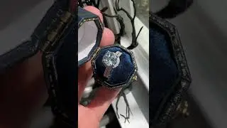 Round Halo Aquamarine Engagement Ring.