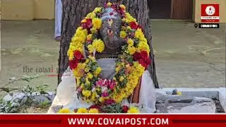 Festival Celebrated with Flower Arch at Over 100-Year-Old Adi Vinayagar Temple