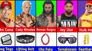 WWE Wrestlers & Their Iconic In-Ring Accessories #wwe #wwf #sports #videos