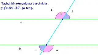4 1  Parallel to’g’ri chiziqlar va kesuvchi hosil qilgan burchaklar