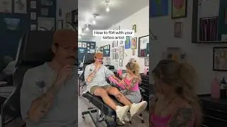 Flirting with a tattoo artist is sooo easy 😌 #tattoo #tattooshop #femaletattooartist #comedy