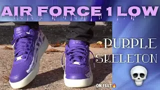 Purple Skeleton Air Force 1 Low On Feet & Review